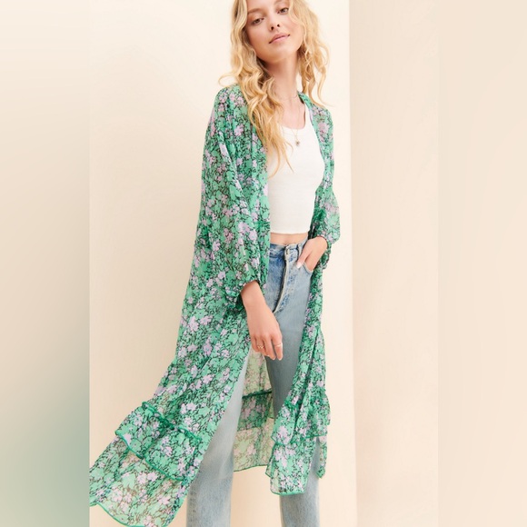 Much Ruchette Floral Ruffled Duster - Picture 5 of 5